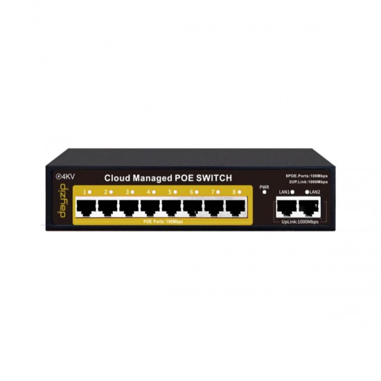 dayzip-dz-ps208g-8-port-poe-gigabit-uplink-akilli-yonetilebilir-switch